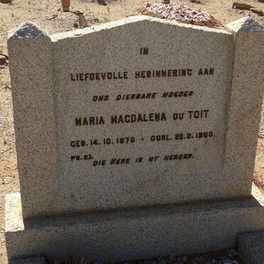 TOIT Maria Magdalena, du 1876-1960