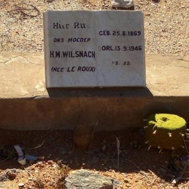 WILSNACH H.M. nee LE ROUX 1869-1946