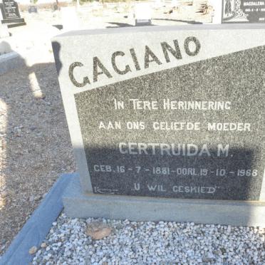 GAGIANO Gertruida M. 1881-1968