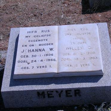MEYER Willem G. 1905-1983 &amp; Johanna W. 1906-1966