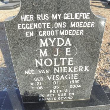 NOLTE M.J.E. previously van NIEKERK nee VISAGIE 1916-2004