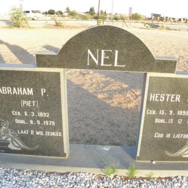NEL Abraham P. 1892-1979 &amp; Hester Susanna CILLIERS 1895-1989