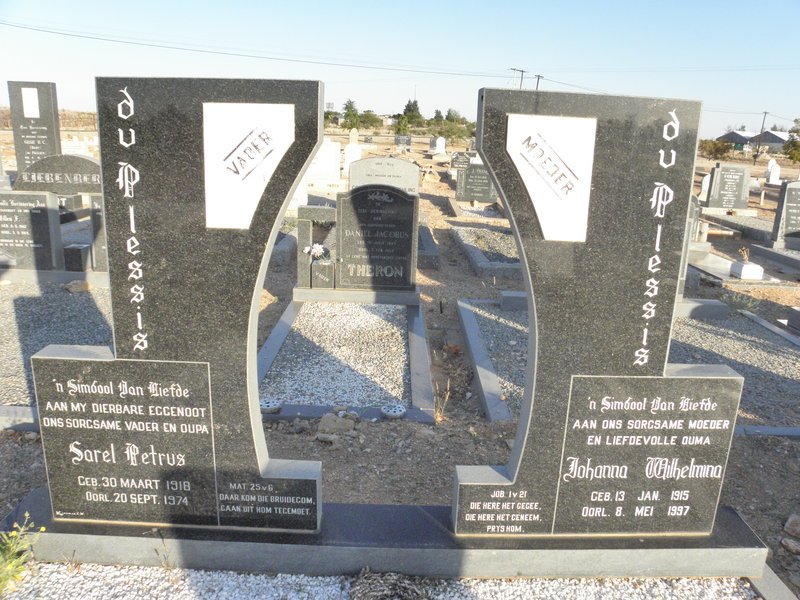 PLESSIS Sarel Petrus, du 1918-1974 & Johanna Wilhelmina 1915-1997