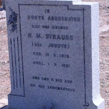 STRAUSS H.M. geb. JOOSTE 1875-1961