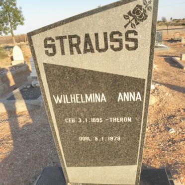 STRAUSS Wilhelmina Anna nee THERON 1895-1978