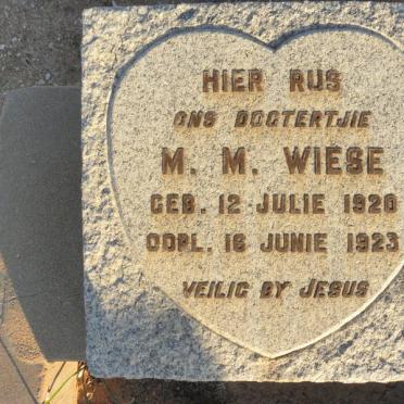WIESE M.M. 1920-1923