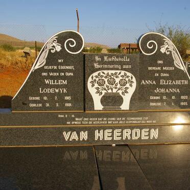HEERDEN Willem Lodewyk, van 1915-1981 &amp; Anna Elizabeth Johanna 1920-1985