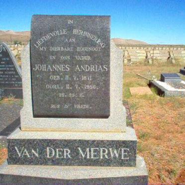 MERWE Johannes Andrias, van der 1871-1956