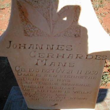 MANS Johannes Gerhardes 1927-1930