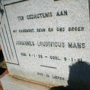 MANS Johannes Loudivicus 1928-1961