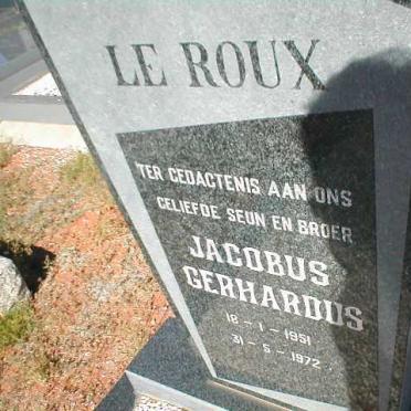 ROUX Jacobus Gerhardus, le 1951-1972