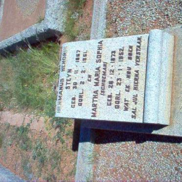 STEYN Hermanus Hendrik 1867-1951 &amp; Martha Maria Sophia SCHOEMAN 1873-1952