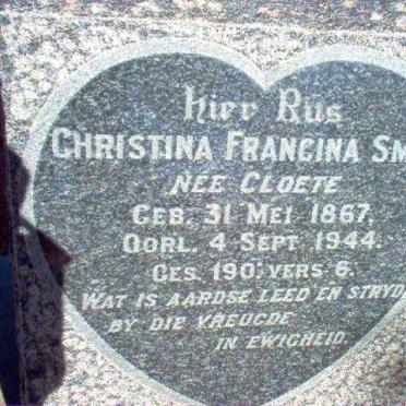 SMIT  Christina Francina nee CLOETE 1867-1944
