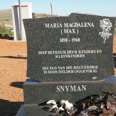 SNYMAN Maria Magdalena 1898-1960