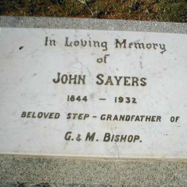 SAYERS John 1844-1932