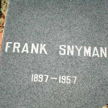 SNYMAN Frank 1897-1957