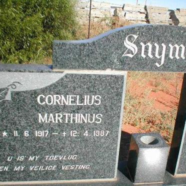 SNYMAN Cornelius Marthinus 1917-1987 &amp; Cecilia Jacoba BADENHORST 1923-1983
