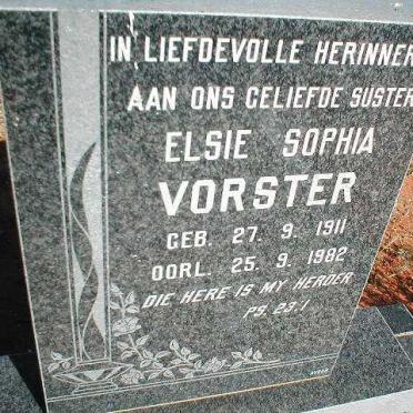 VORSTER Elsie Sophia 1911-1982