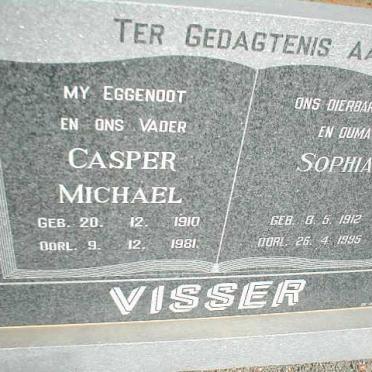 VISSER Casper Michael 1910-1981 &amp; Sophia 1912-1995