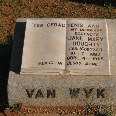 WYK Jane Mary Doughty, van nee COETZEE 1883-1965