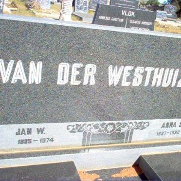 WESTHUIZEN Jan W., van der 1885-1974 &amp; Anna S. 1897-1982