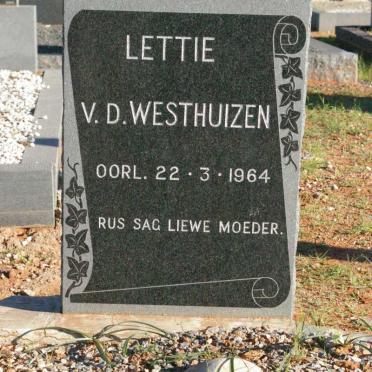 WESTHUIZEN Lettie, van der -1964