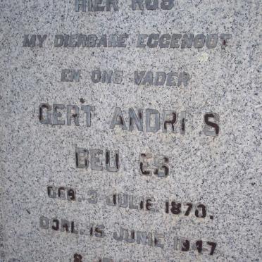 BEUKES Gert Andries 1870-1947
