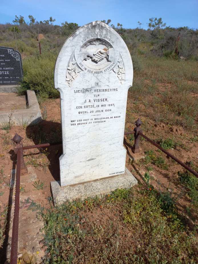 VISSER J.A. nee KOTZE 1887-1908