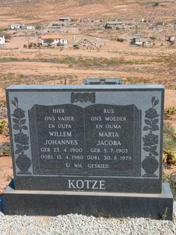 KOTZE Willem Johannes 1900-1980 & Maria Jacoba 1903-1979