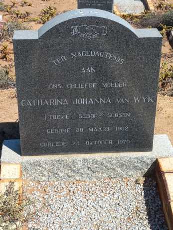 WYK Catharina Johanna, van nee GOOSEN 1902-1970