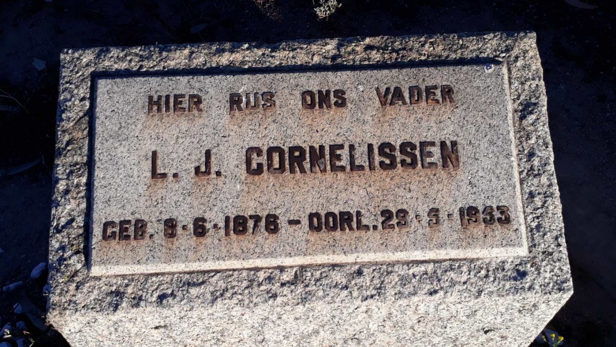 CORNELISSEN L.J. 1876-1953