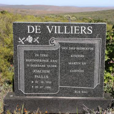 VILLIERS Joachim Paulus, de 1910-1996