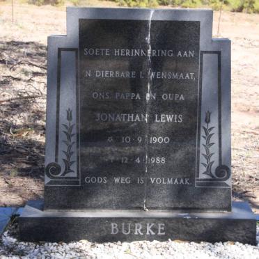 BURKE Jonathan Lewis 1900-1988