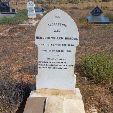 BURDEN Hendrik Willem 1850-1939