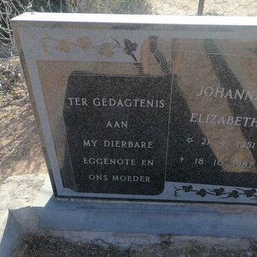 ? Johanna Elizabeth 1951-1987