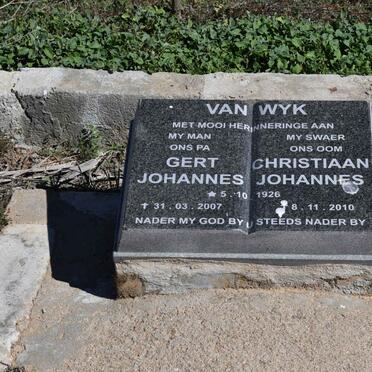 WYK Gert Johannes, van 1926-2007 :: VAN WYK Christiaan Johannes 1926-2010