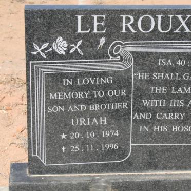 ROUX Uriah, Le 1974-1996