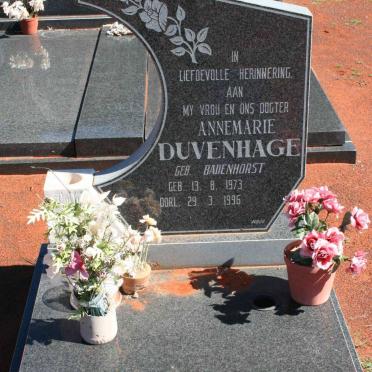DUVENHAGE Annemarie nee BADENHORST 1973-1996