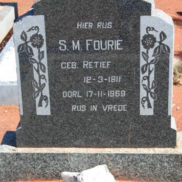 FOURIE S.M. nee RETIEF 1911-1969