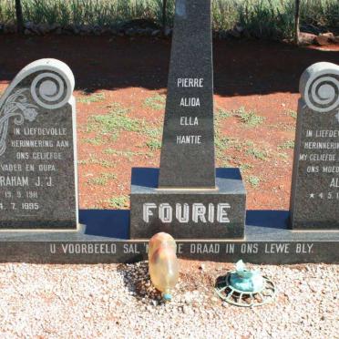FOURIE Abraham J. J. 1911-1995 &amp;  Alida J. JOOSTE 1910-1979