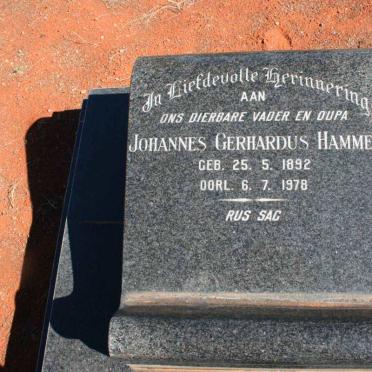 HAMMER Johannes Gerhardus  1892-1978