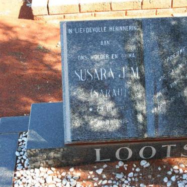 LOOTS Susara J. M. 1915-1986