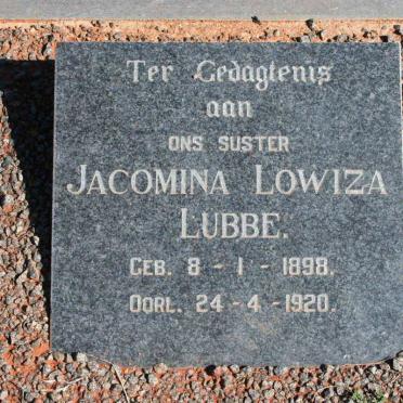 LUBBE Jacomina Lowiza 1898-1920