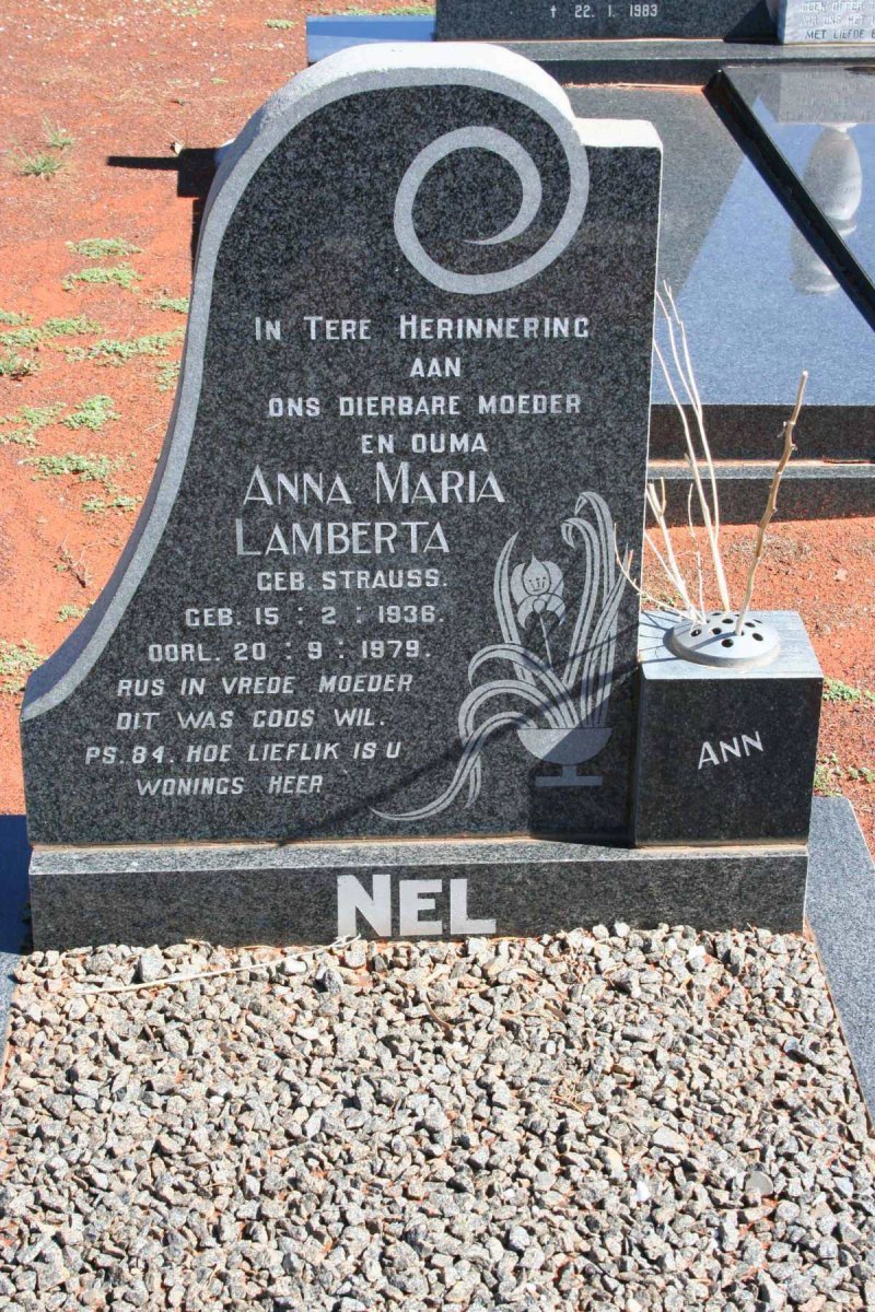 NEL Anna Maria Lamberta nee STRAUSS 1936-1979