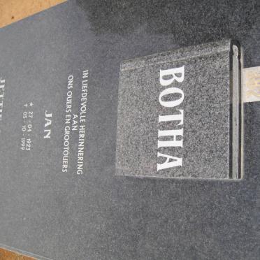 BOTHA Jan 1923-1999 &amp; Jettie Regina 1925-2002
