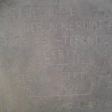 CERFF Andries Stefanus 1886-19?2