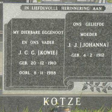 KOTZE J.C.G. 1910-1988 &amp; J.J. 1912-