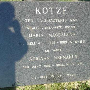 KOTZÉ Adriaan Hermanus 1893-1974 &amp; Maria Magdalena NEL  1889-1971
