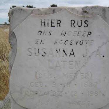 LATEN Susanna J.A. nee MEYER 1887-1961