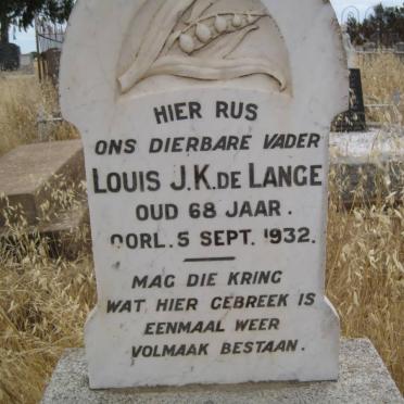 LANGE Louis K, de -1932